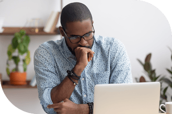Professional reading from a computer screen